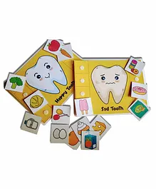 Doxbox Sad and Happy Tooth Sorting Activity Kit - Multicolor