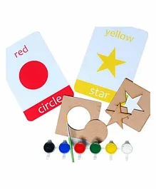 Doxbox Shapes & Colours Flashcards with Activity - Multicolor
