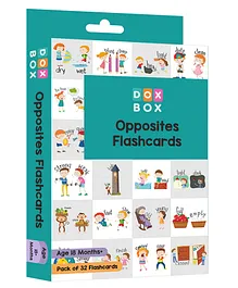 Doxbox Opposites Flash Cards Pack of 32 - Multicolor