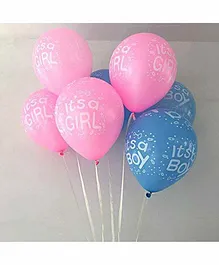CherishX Baby Shower Balloons Pink & Blue - Pack Of 50