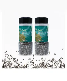 Pristine Fields of Gold Organic Chia Seeds Jar Pack of 2 - 100 gm Each