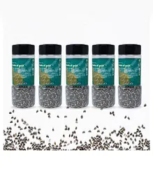 Pristine Fields of Gold Organic Chia Seeds Jar Pack of 5 - 100 gm Each