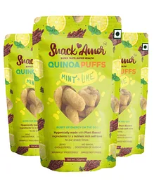 SnackAmor Quinoa Puffs Mint n Lime Pack of 3 - 50 gm each