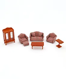 Melissa & Doug Doll House Furniture Set Brown - 9 Pieces