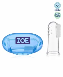 Zoe Silicone Fingure Brush With Case Pack of 2 - Blue