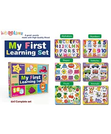 Yamama 6 in 1 My First Learning Wooden Set - Multicolor