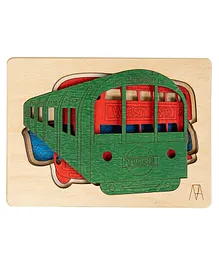 Ekoplay London Transport Wooden Board Puzzle Multicolor - 5 Pieces