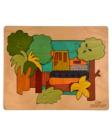Ekoplay Rainforest Demolition Wooden Puzzle Multicolor - 24 Pieces