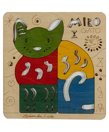Ekoplay Miro Gato Wooden Puzzle Multicolor - 5 Pieces