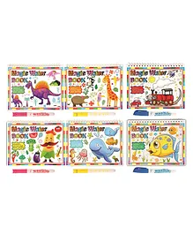 Chocozone Resuable Magic Water Colouring Book Pack Of 12 - English (Design May Vary)