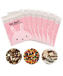 Chocozone Self Adhesive Guddy Bags Pink - Pack of 100