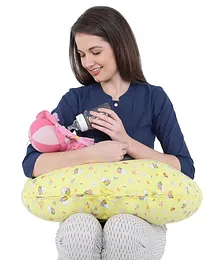 Momsyard 5 in 1 Magic Breast Feeding Pillow with Detachable Cover - Yellow