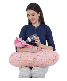 Momsyard 5 in 1 Magic Breast Feeding Pillow with Detachable Cover Peach Peach