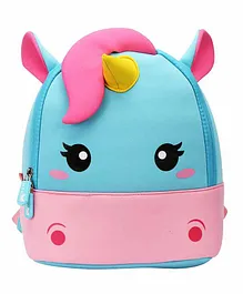 Nohoo Unicorn Shaped Soft Toy Bag Blue Pink - 12.5 Inches