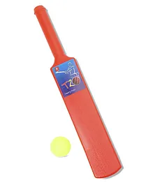 Nippon Cricket Bat and Ball - Red