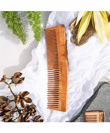 Organic B's Handmade Neem Wood Comb - Brown