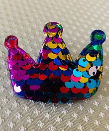 Flying Lollipop Sequin Embellished Princess Crown Hair Clip - Multicolour