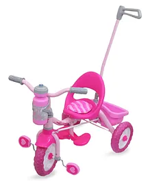 Fun Ride Viva Deluxe Tricycle with Rear Basket and Parental Control - Pink