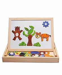 Sanjary Wooden Animals Magnetic Puzzle Multicolour - 100 Pieces+