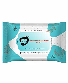 Oraah Natural Intimate Hygiene Wipes - 10 Wipes