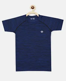 Chimprala Half Sleeves Solid Tee - Dark Blue