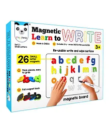Play Panda Magnetic Learn to Write Small Letters Includes Alphabet Magnets and Write & Wipe Magnetic Board