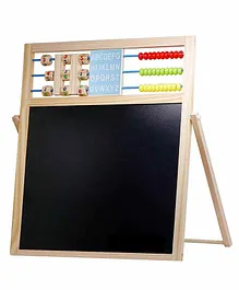 Dhawani Double Sided Educational Board with Beads - Brown