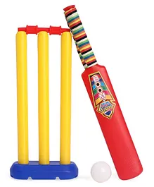 Toysons Cricket Set - Yellow Blue Red