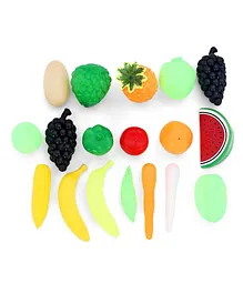 Toysons Fruit And Vegetable Play Set -  18 Pieces ( colour may vary)