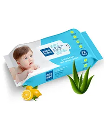 Mee Mee Caring Baby Wet Wipes With Lemon Fragrance - 72 Pieces