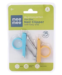 Mee Mee Baby Nail Clipper With Holder Blue & Yellow - Pack of 2 