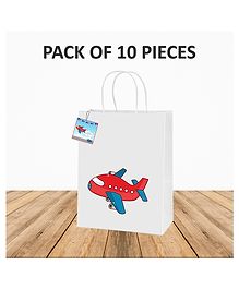 Untumble Aeroplane Party Bags White - Pack of 10