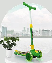 NHR Smart Kick Three Wheel Scooter with Lights - Green