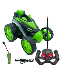 NHR Remote Control Car With 360° Rotating Rolling Radio Control - Green