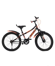 Kohinoor Skyler Cycle with Backrest & Carrier Orange & Black - 20 inches
