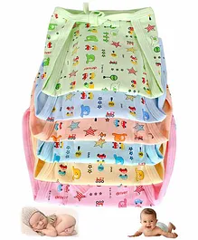 Chirsh Cotton Cloth Nappies Pack of 6 - Multicolor