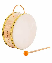 Brainsmith Swoora Wooden Tom-Tom Drum with Stick - Brown