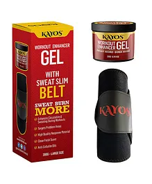 Kayos Sweat Slim Belt with Workout Enhancer Gel Combo - 200 gm
