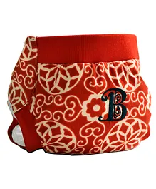  Bdiapers Washable & Reusable  Small Hybrid Cloth Diaper Cover With Waterproof Pouch Rose - Red