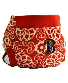  Bdiapers Washable & Reusable Extra Large Hybrid Cloth Diaper Cover With Waterproof Pouch  Rose - Red