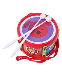 Petals Musical Drum With Sticks - Multicolour (Print May Vary) 