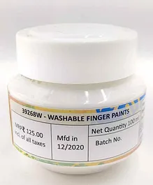 Toy Kraft Non-Toxic Washable Finger Paints White - 100 ml
