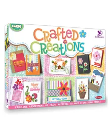 Toy Kraft Greeting Card Making Craft Kit With Decoration Material  - Multicolour
