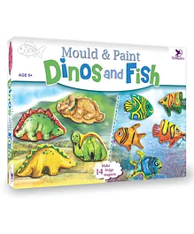 Toy Kraft Mould & Paint Dinos & Fish Magnet Craft Kit - Multicolour