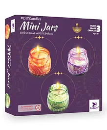 Toy Kraft Mini Candle Glass Jar DIY Kit - Multicolour