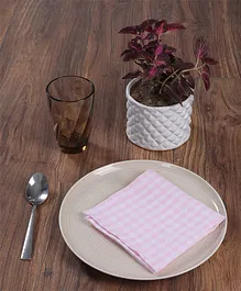 My Gift Booth Checked Table Napkin Set of 6 - Pink 