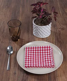 My Gift Booth Table Checks Napkins Pack of 6 - Red