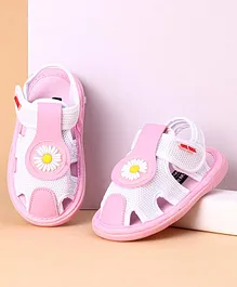 Cute Walk by Babyhug Sandals Floral Print - Pink White