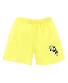 BRATMA  Panda Printed Shorts - Yellow