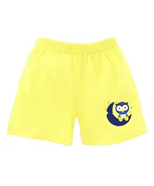 BRATMA Owl Printed Shorts - Yellow